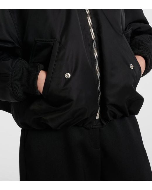 Givenchy Black Cropped Bomber Jacket