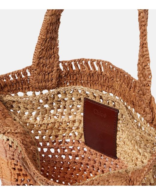 Cabas Summer Banana En Raphia Chloé en coloris Brown