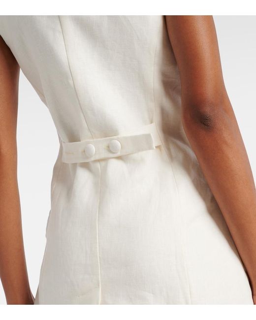 Faithfull The Brand White Jane Linen Vest