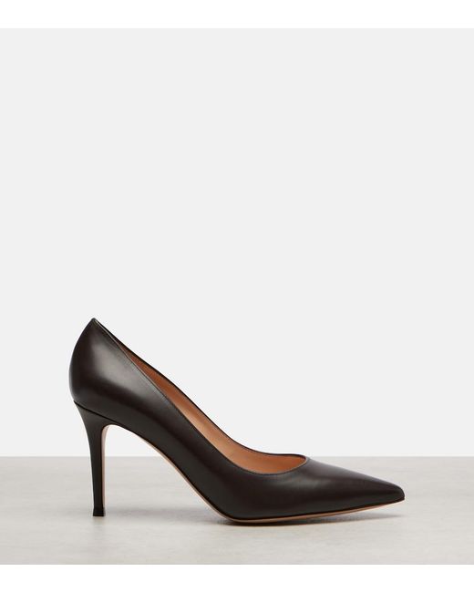 Gianvito Rossi Brown Gianvito 85 Leather Pumps