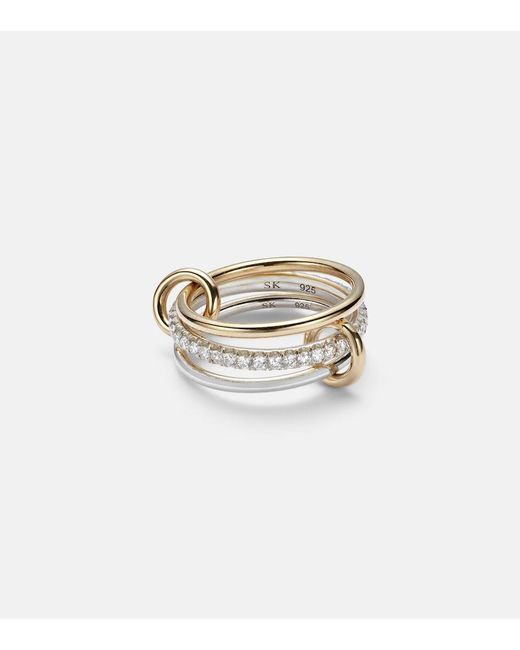 Spinelli Kilcollin White Tigris Sg 18Kt And Sterling Ring With Diamonds
