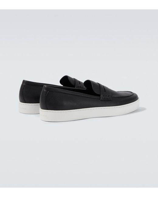 Manolo Blahnik Black Ellis Leather Loafers for men