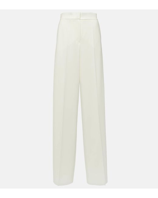 Pantalon droit Ercole en cady Max Mara en coloris White