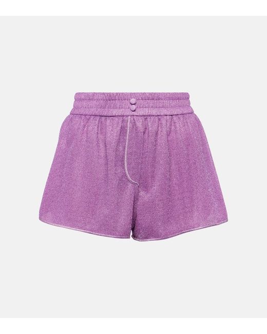 Oseree Purple Shorts Lumiere aus Lame