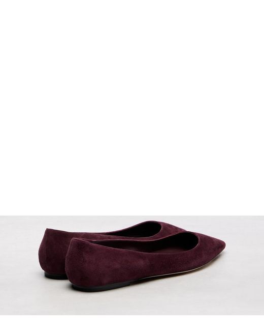 Jimmy Choo Purple Romy Suede Ballet Flats