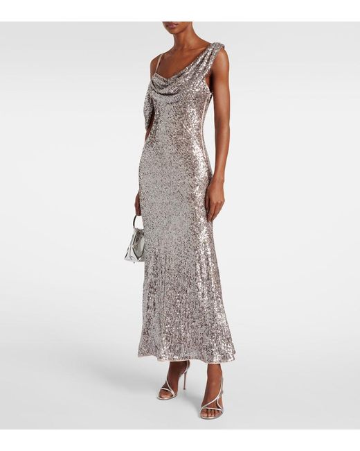 Diane von Furstenberg Gray Joaquin Maxi Dress