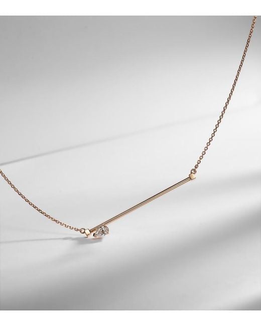 Repossi White Serti Sur Vide 18Kt Rose Necklace With Diamond