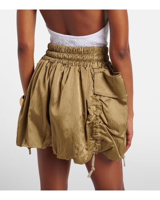 Balmain Green Twill Cargo Shorts
