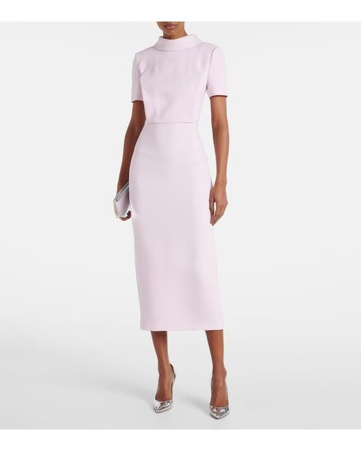 Roland Mouret Purple Cady Midi Dress