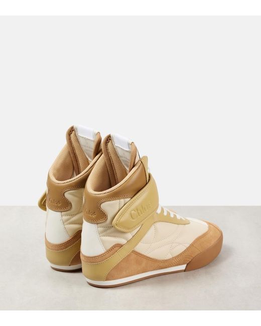 Sneakers Montantes Kick En Cuir Chloé en coloris Natural