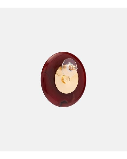 Jennifer Behr Red Embellished Earrings
