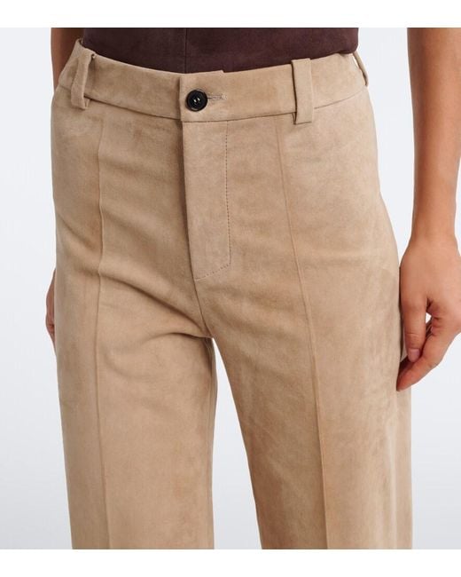 Stouls Natural Lizzy Suede Bootcut Pants