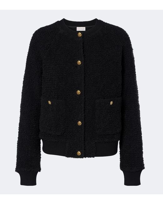 Moncler Black Boucle Cardigan