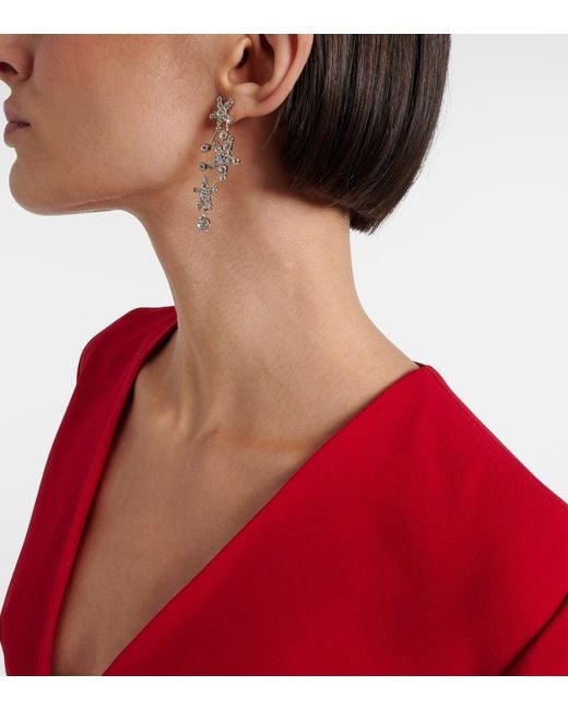 Orecchini Azar Con Cristalli di Jennifer Behr in White