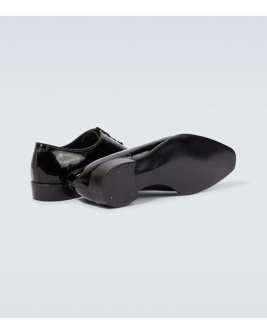 George Cleverley Black Merlin Patent Leather Oxford Shoes for men