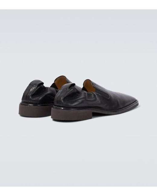 Lemaire Black Soft Leather Loafers for men