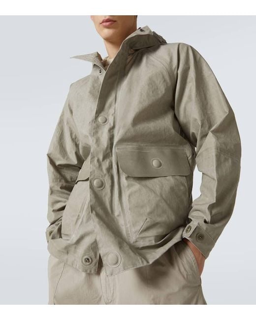 Chaqueta Goggle Lens De Lino C P Company de hombre de color Gray