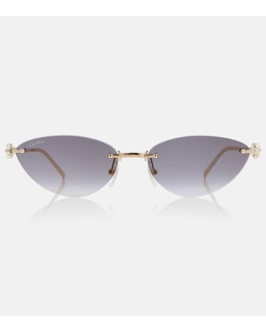 Cartier Metallic Clash De Cartier Cat-Eye Sunglasses