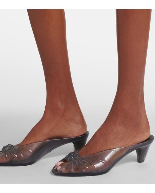 Chloé Gray Jelly Mules