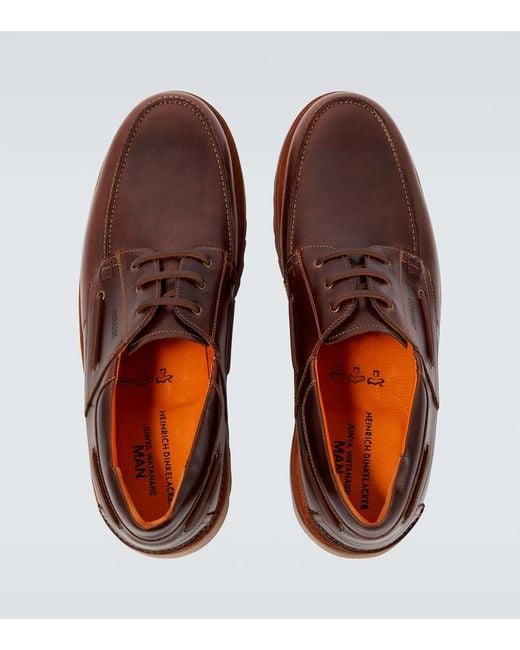 Junya Watanabe X Heinrich Dinkelack Segelschuhe Aus Leder in Brown für Herren