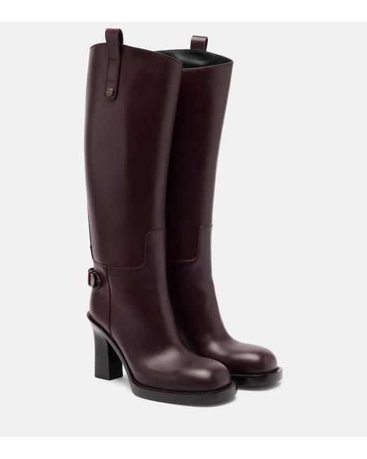 Burberry Brown Stiefel Cavalier 85 Aus Leder