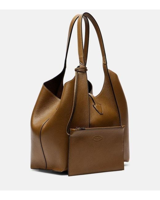 Tod's Brown Tote Bag T Timeless Aus Leder