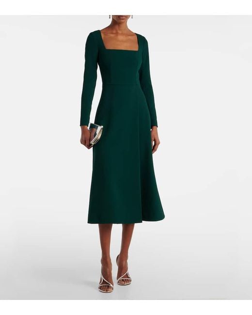 Emilia Wickstead Green Glenda Midi Dress