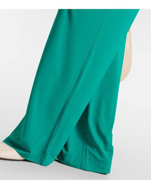 Pantaloni Ring in crepe di jersey di Max Mara in Green