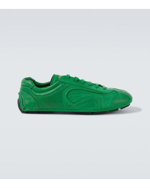 Prada Green Leather Montecarlo Re-Edition 2005 Sneakers for men