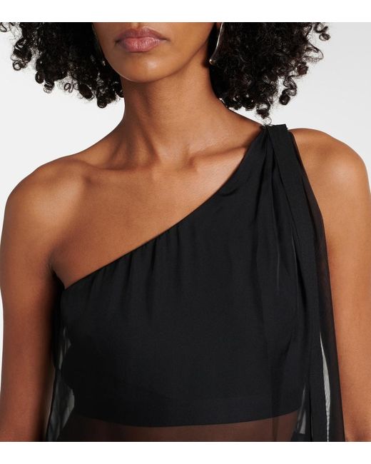 Nensi Dojaka Black Daphne One-Shoulder Minidress