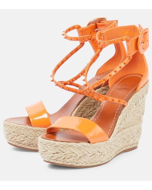 Christian Louboutin Multicolor Chocazeppa 120 Embellished Wedge Sandals