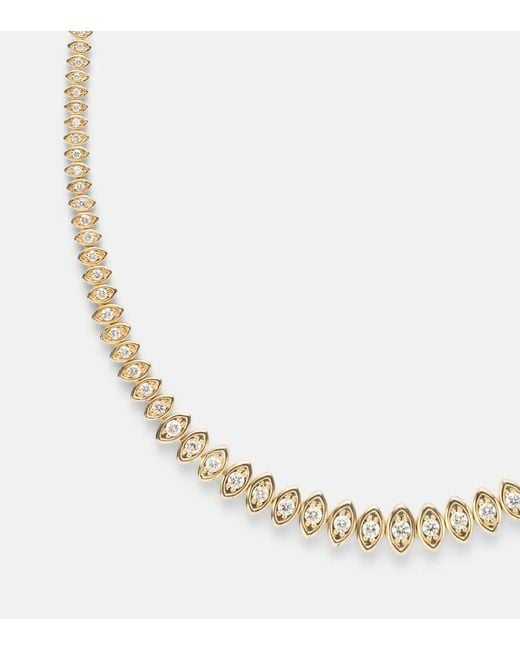 Sydney Evan Metallic Eternity 14Kt Necklace With Diamonds
