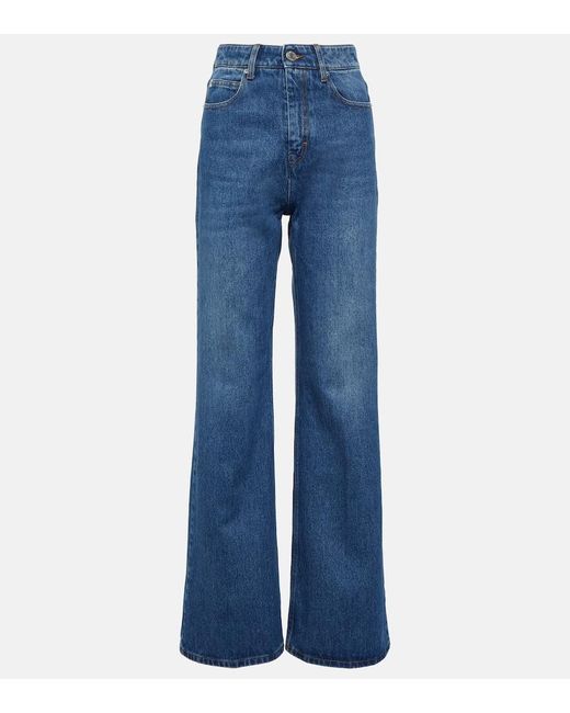 Jeans regular a vita alta di AMI in Blue