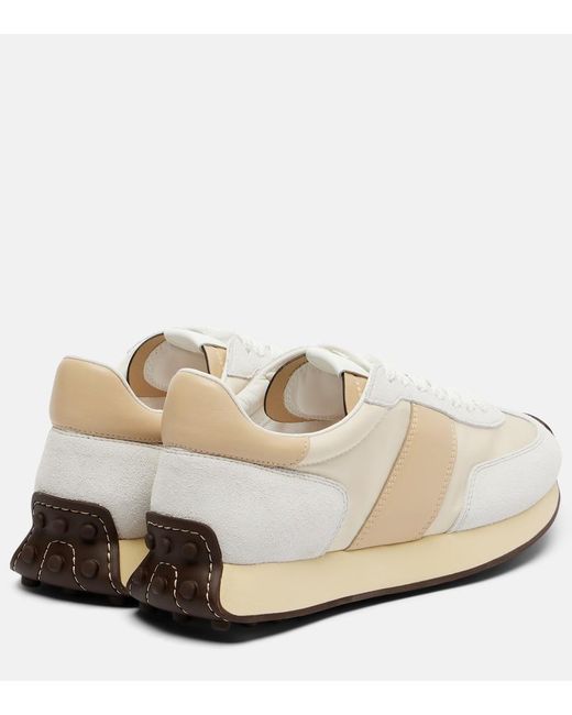 Tod's White Suede Sneakers