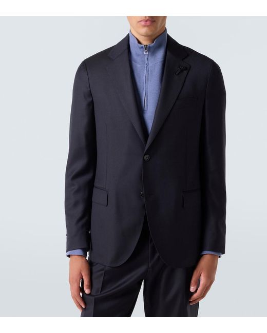 Lardini Black Virgin Wool Suit for men