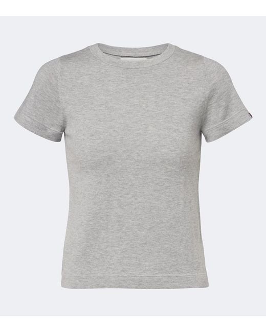 Extreme Cashmere Gray N°292 America Cotton And Cashmere T-Shirt