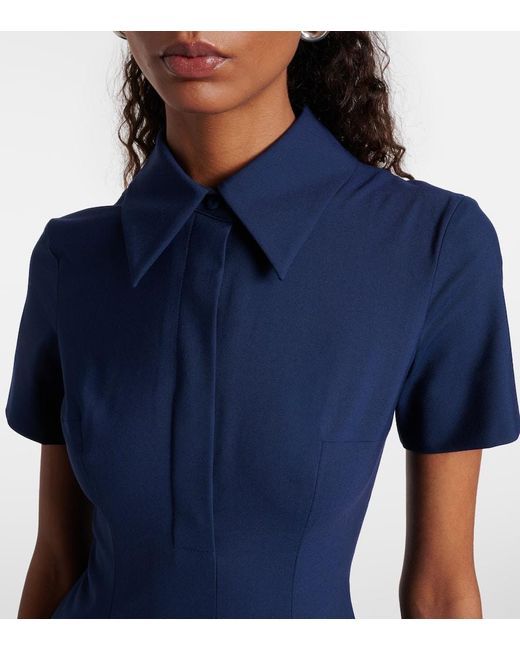 Emilia Wickstead Blue Jody Shirt Dress