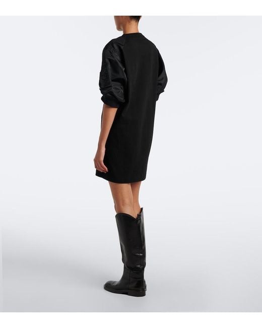 Sacai Black Cotton Minidress