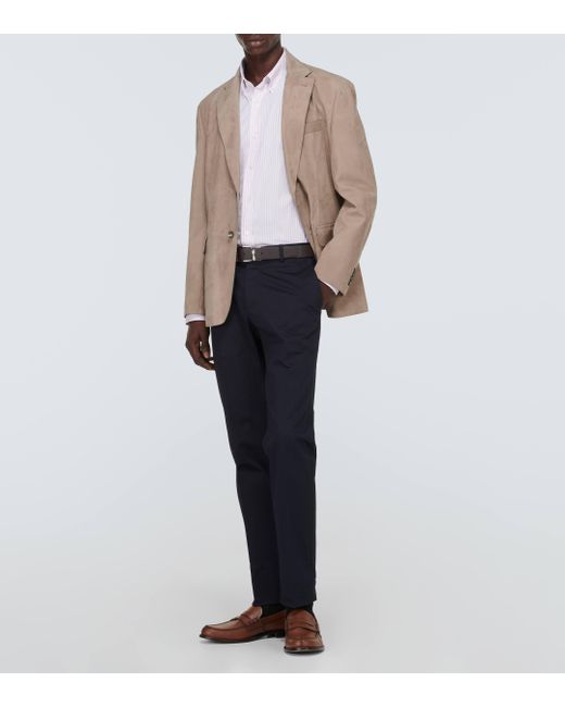 Brioni Natural Monti Suede Blazer for men