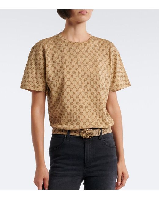 Gucci Natural Gg Cotton Jersey T-Shirt