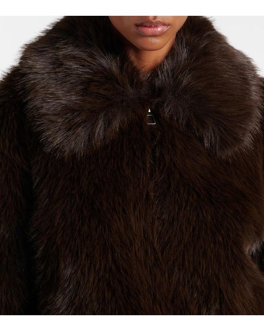 Frankie Shop Black Hope Faux Fur Jacket