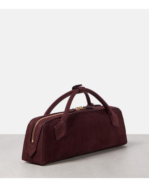 Alaïa Purple Le Teckel Suede Clutch