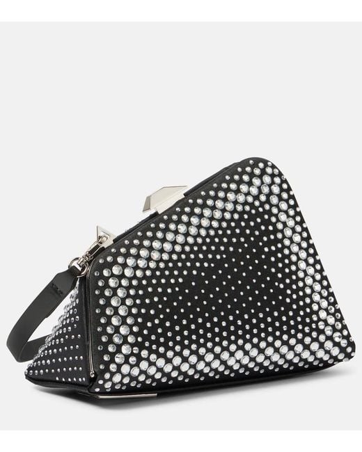 The Attico Black Verzierte Clutch Midnight Mini