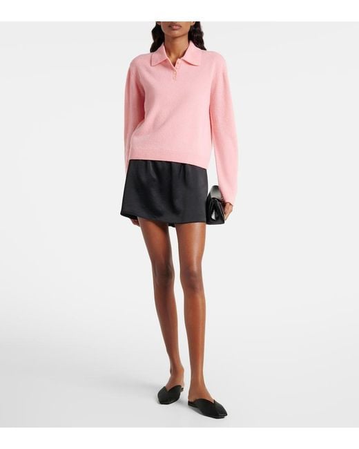 Leset Pink Jesse Wool Polo Shirt