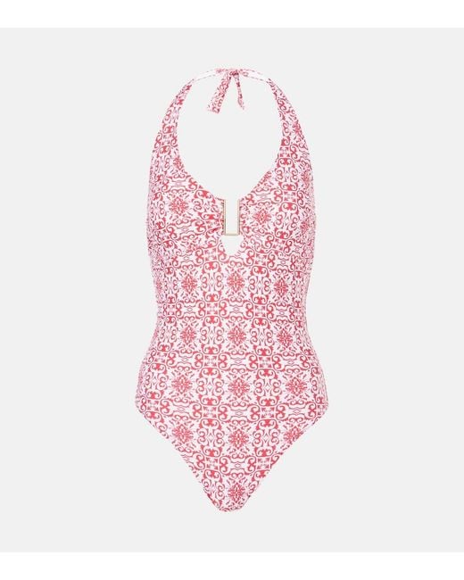 Melissa Odabash Pink Tampa Floral Swimsuit