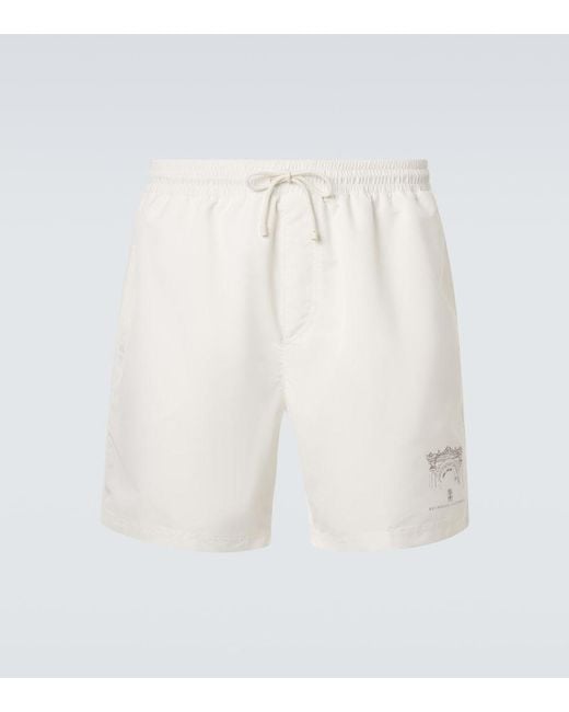 Brunello Cucinelli White Swim Trunks for men