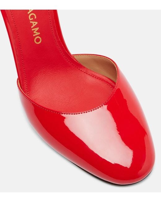 Ferragamo Red Patent Leather Pumps