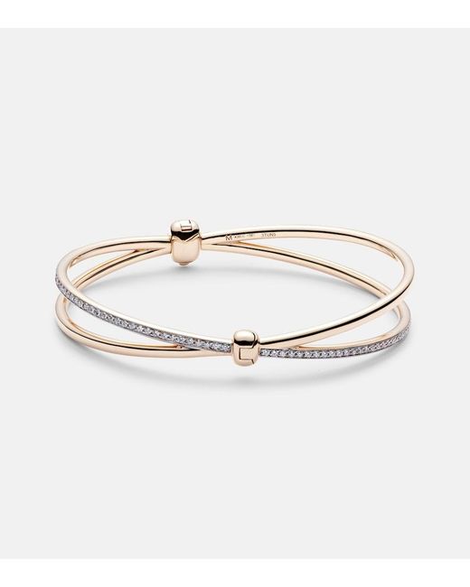 Pomellato White Together 18Kt Rose Bangle With Diamonds
