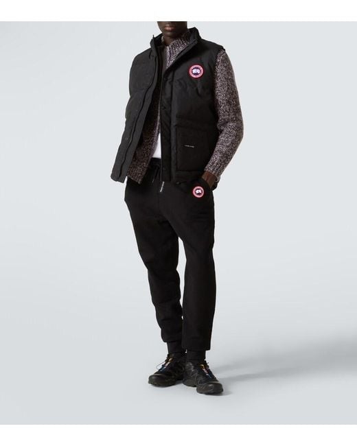 Canada Goose Black Huron Cotton Sweatpants for men