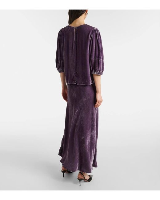 Velvet Purple Nancy Top